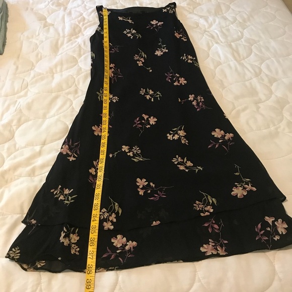 Jones New York Black Floral Dress Size 6 - Picture 7 of 8